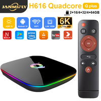 Q PLUS TV Box 4-core 3D Graphics Acceleration 4G DDR Ultra High Speed Running 6K Ultra HD 64G Android Media Player Set-top box