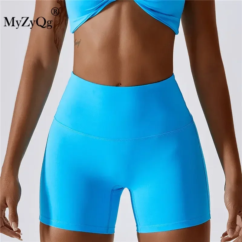 MyZyQg cukierki kolor kobiety spodenki do jogi wysokiej talii brzoskwinia Butt Lift Fitness Running sport obcisłe legginsy Push Up Sportswear