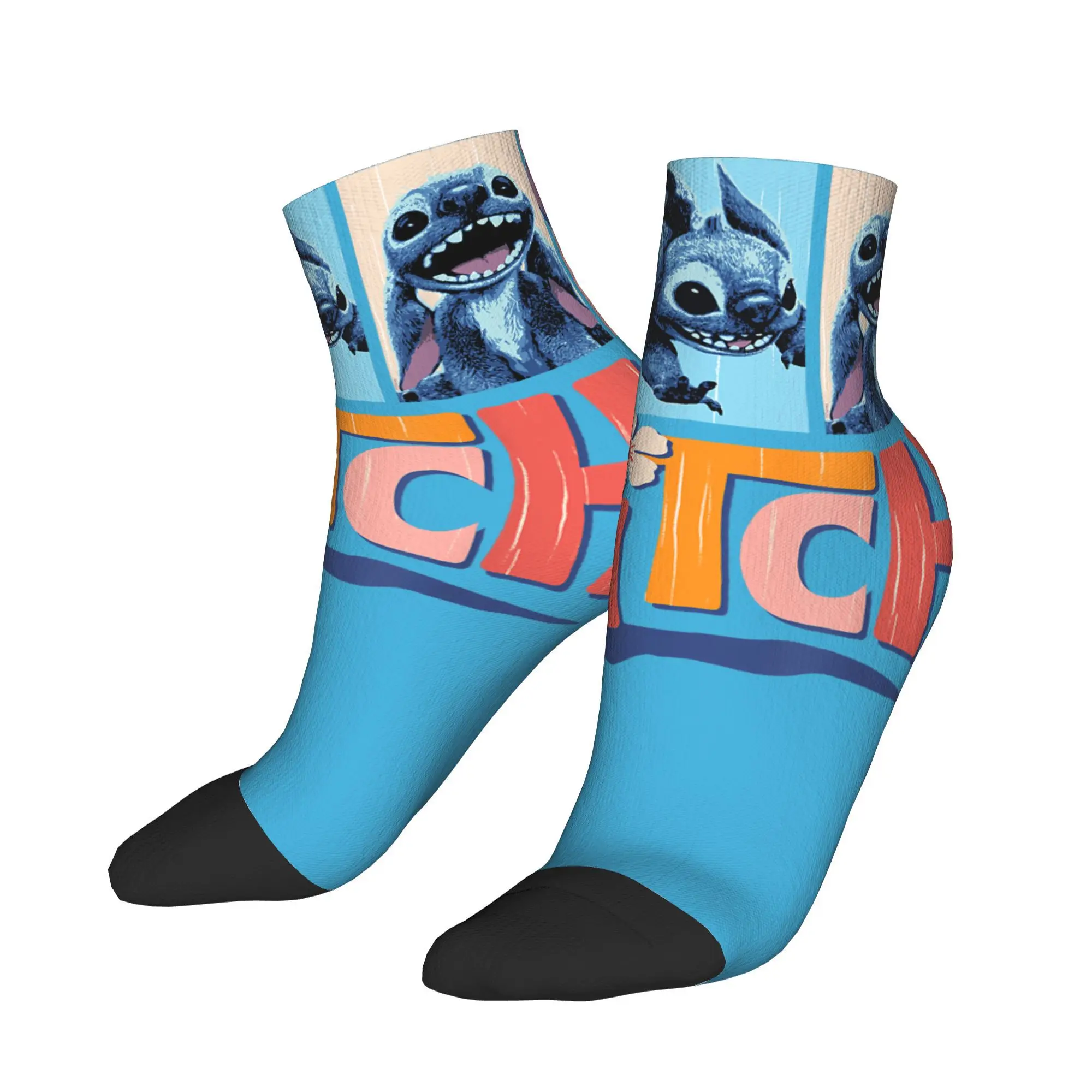 

Lilo Stitch Live Action Movie Tropical Trio Ankle Socks Anti Slip Running Sports Socks For Men's Summer Fashion Custom Sock