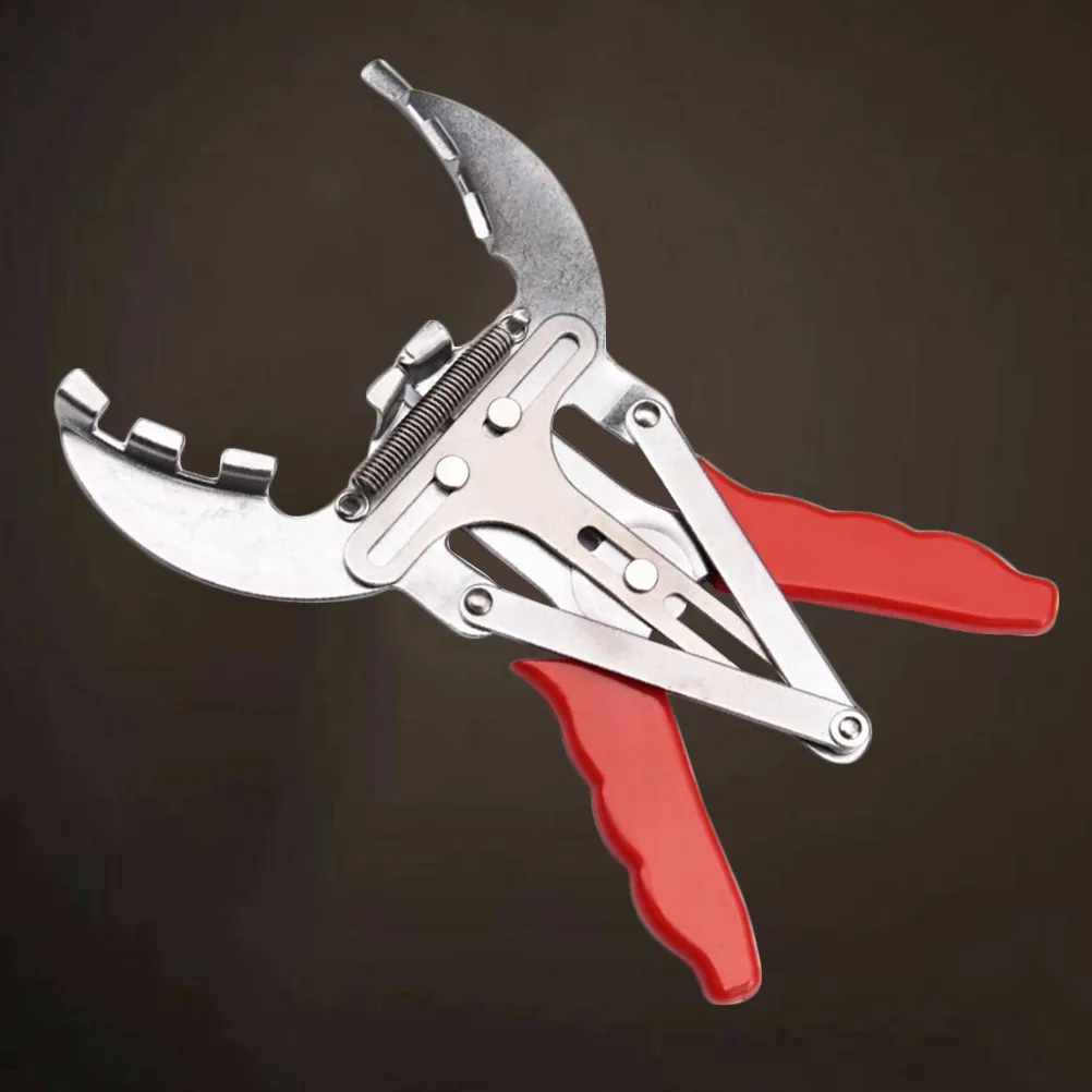 Piston Ring Clamp Stainless Steel Single Ear Red Endless Throat Pipe Clamp Heavy Duty Wrench for Automobile Ball Cage