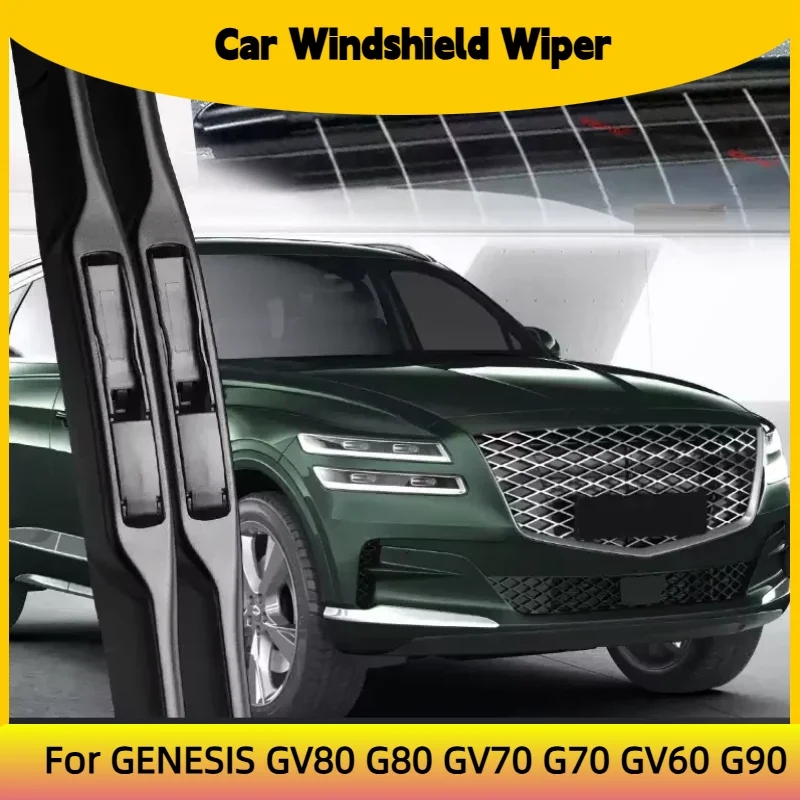 Car Modify Front Windshield Water Spray Wiper Blades For GENESIS GV80 G80 GV70 G70 GV60 G90 Auto Wet Arm Cleaning Wiper Accessor