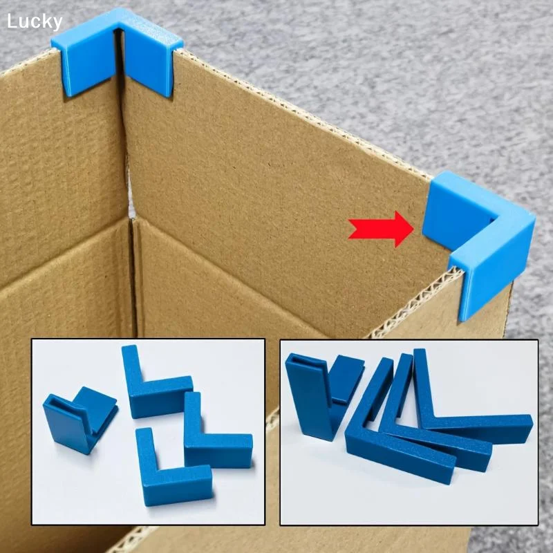 4Pcs Carton Corner Right Angle Clips,Corrugated Box Edge Reinforcement Fixing Clamps For Box Reuse,Storage Bucket Making