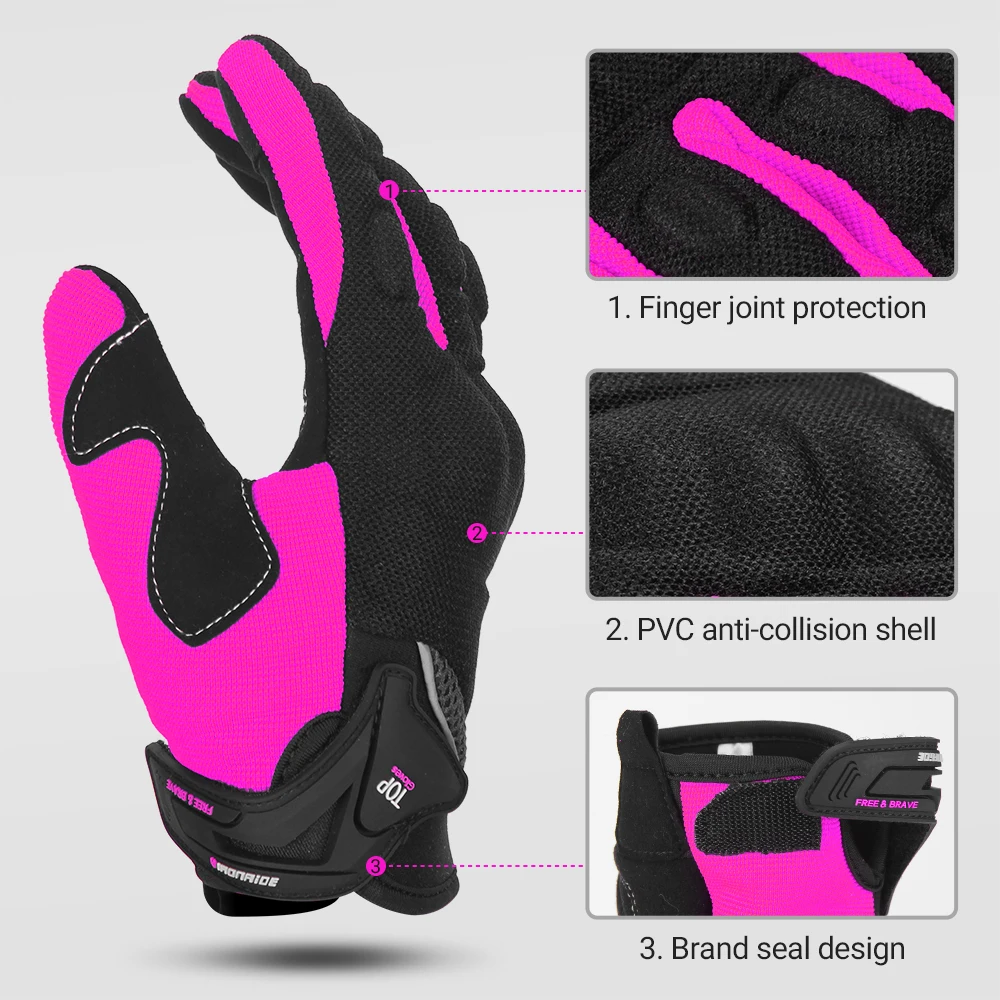Summer Breathable Full Finger Motorcycle GlovesMotocross Racing Gloves  Non-slip Wear-resistant Touch Screen Moto Biker Gloves
