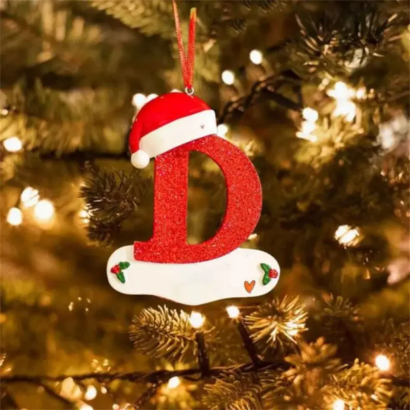 Árvore de natal decoração carta pingente 26 letras casa férias acrílico diy pingente natal 2024 ano novo decoração ornamento navidad