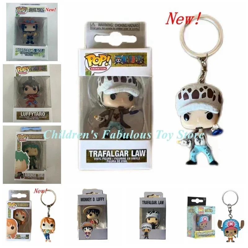 FUNKO Keychains One Piece Tonytony Chopper Roronoa. Zoro New Luffy Law Luffytaro Japanese Cartoon Anime Action Figures Toys POP - view 3
