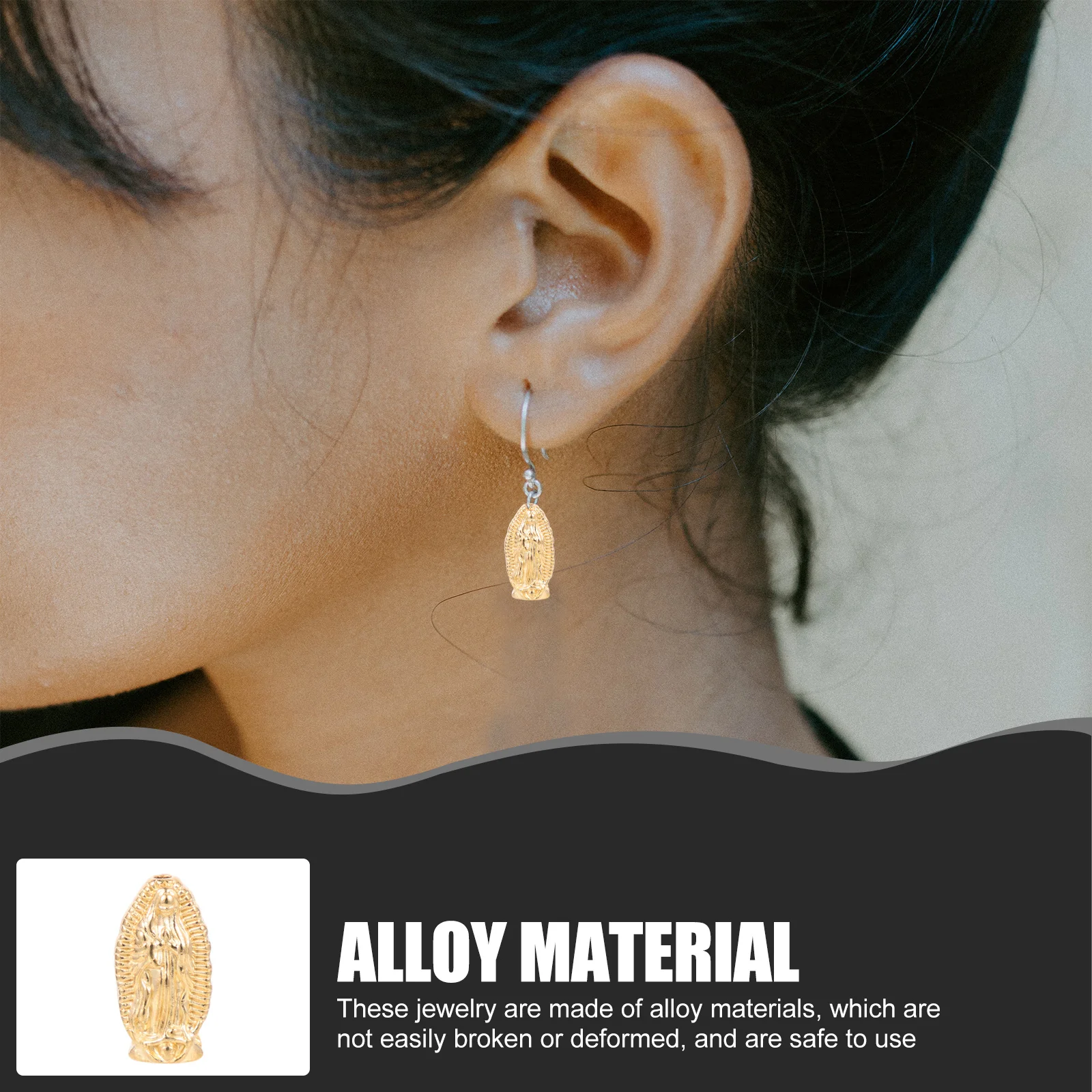 

60Pcs Alloy Virgin Mary Jewelry Charms DIY Pendants Necklace Earring Bracelet Making Accessories for Craft Necklace DIY Charms