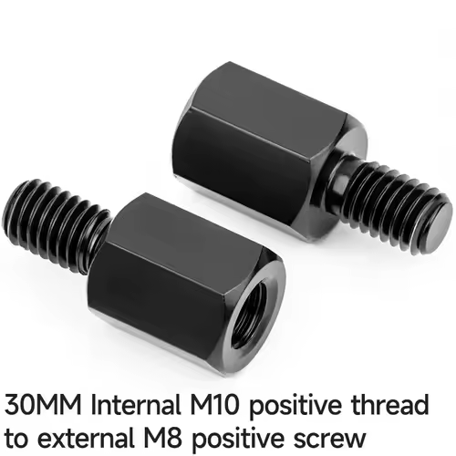Longer Extension Black Motorcycle Rearview Mirror Adapters M8 8mm M10 10mm Anti clockwise Right Left Hand Thread Changing Screws - Image 16