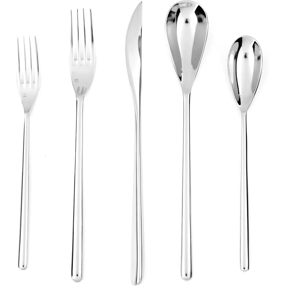 

18/10 Stainless Steel Flatware Set, 20-Piece Place Setting Including Table Knives, Forks, and Spoons for 4 People