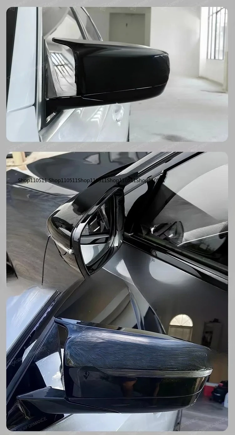 For BMW series 5 G30 upgrade car rearview mirror cover Glossy black car rearview mirror cover
