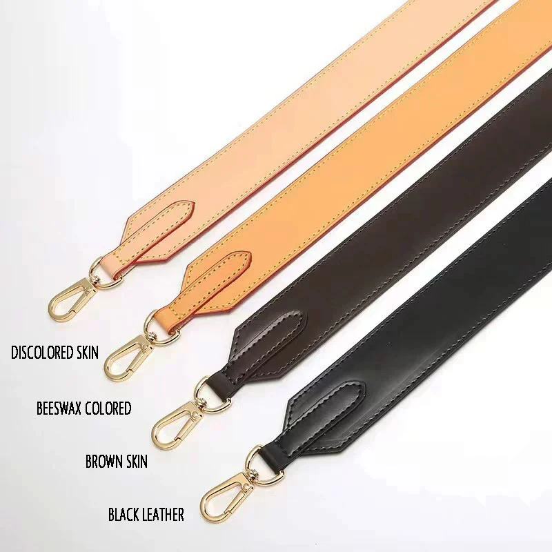 Bag Strap For LV Neverfull Underarm Shorten Straps Handbag Handle Shoulder Belts 100% Geunnie Leather Bag Accessories