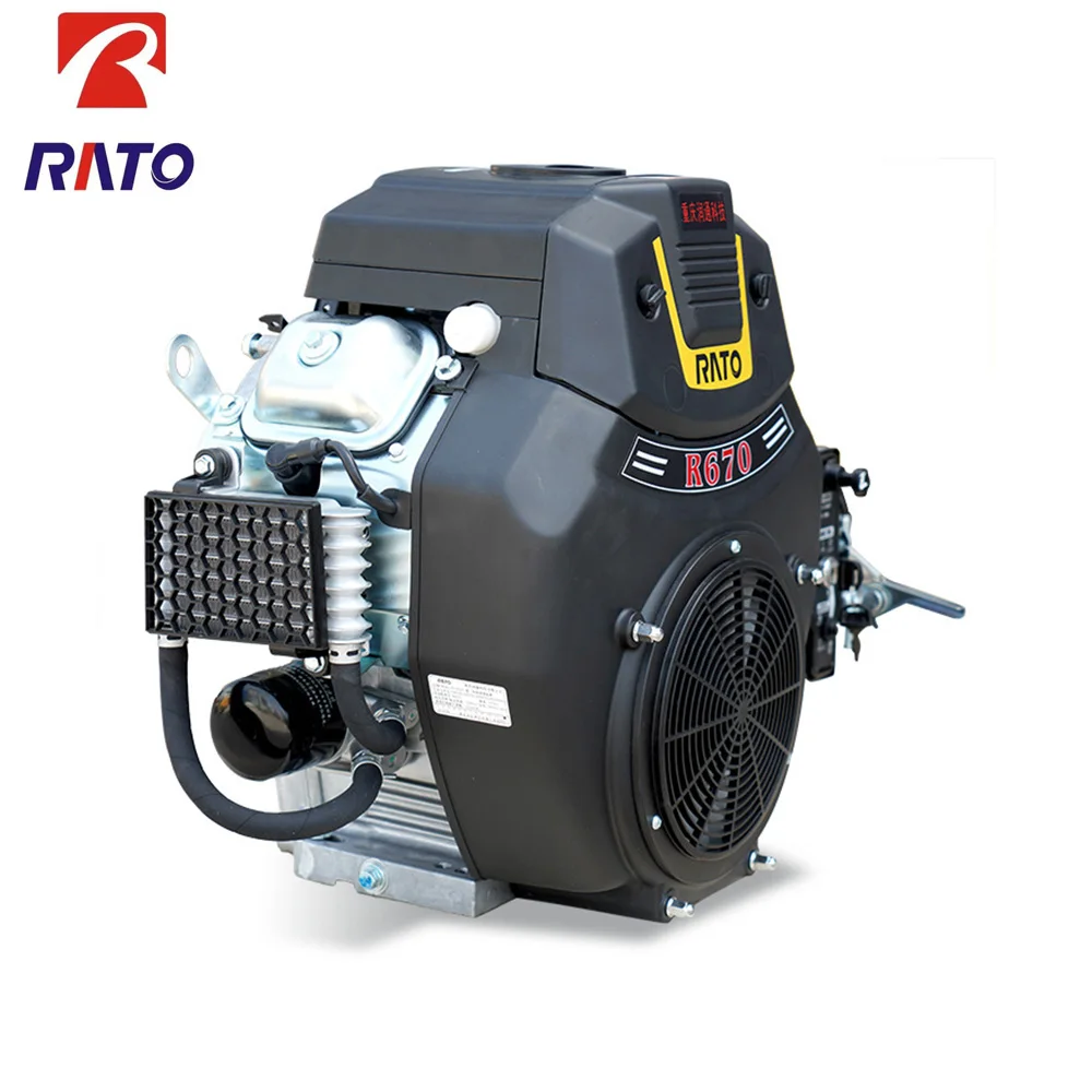 EPA Rato R670 24HP V-Twin 이중 실린더 수평 샤프트 OHV 가솔린 엔진 670cc