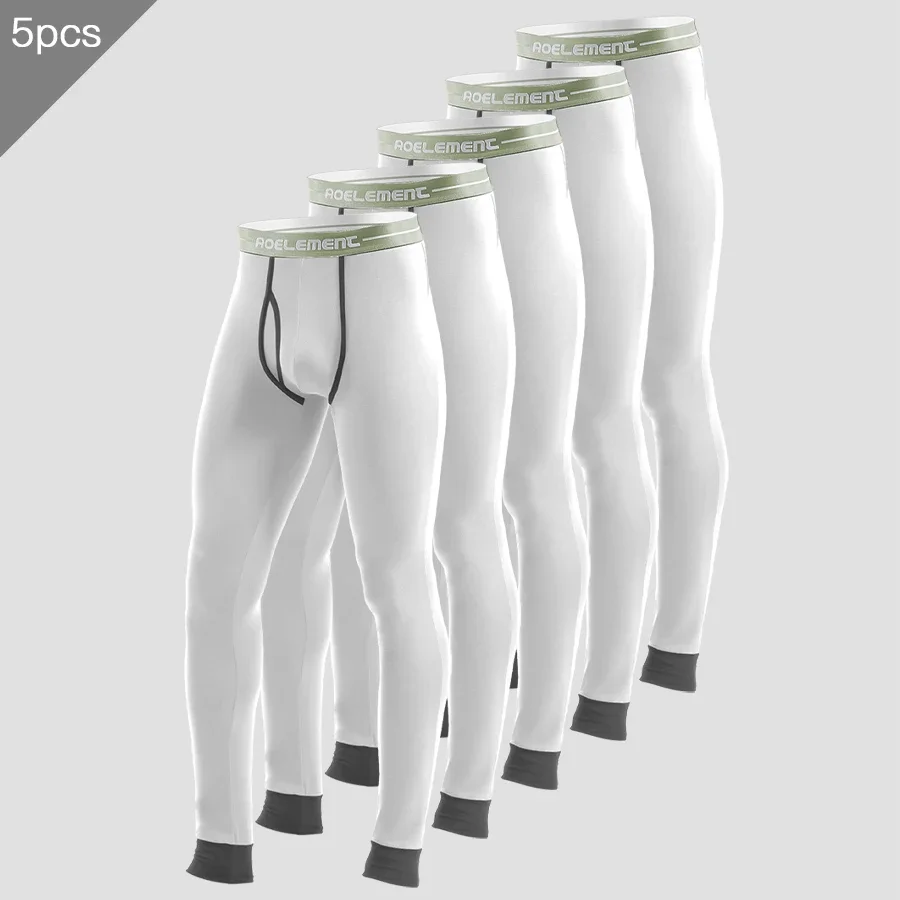 

5pcs Men's tight-fitting Modal V-neck slim-fitting long - sleeved jacket with warm underlay