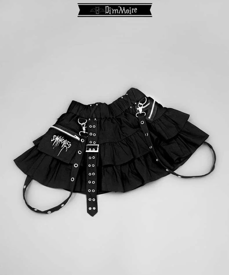 Mini saia plissada com babados para meninas, Harajuku japonês, estilo universitário, cintura elástica, saias Y2K para subcultura, novas, outono