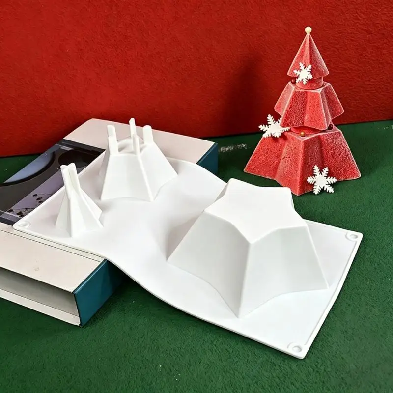 Christmas Tree Fondant Cake Molds for Cake Decorating Cupcakes Toppers Making Soap Molds Tree Silicone Molds 87HA