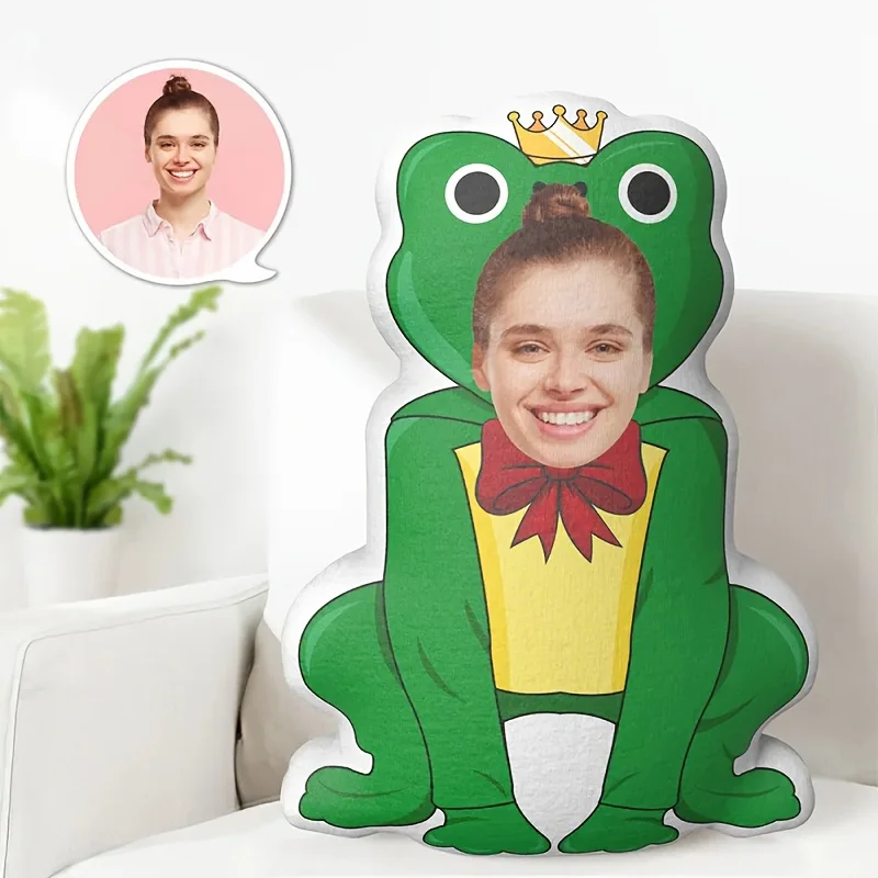 New Customizable Frog Prince and Princess plush pillows for birthdays, Valentine's Day, Christmas, Halloween, Thanksgiving