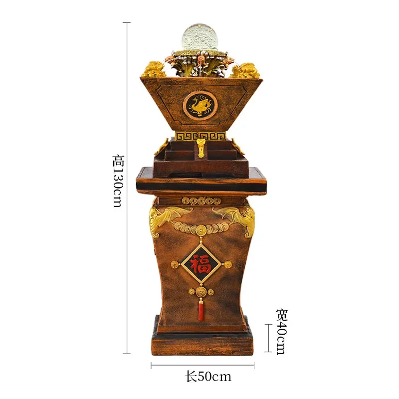 JJEntrance Golden Toad Recruits Bafanglai Desktop Water Ornament Living Room Decoration