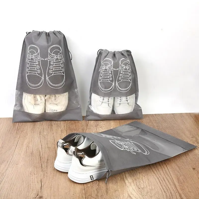 Non-woven Shoes Bag Waterproof Dustproof Travel Bag Portable Drawstring Bag For Shoes Storage Accessories Gift