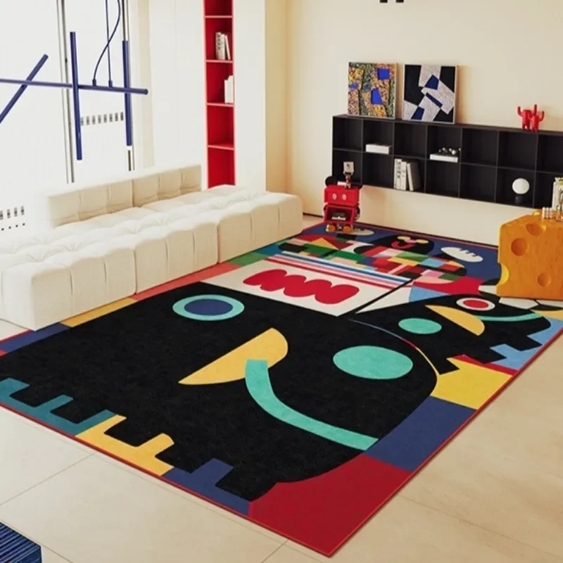 Living Room Carpet Colorful Graffiti Abstract Home Large Area Bedroom Room Bedside Rug Cute Creative Leisure Area Mat Ковер 양탄자