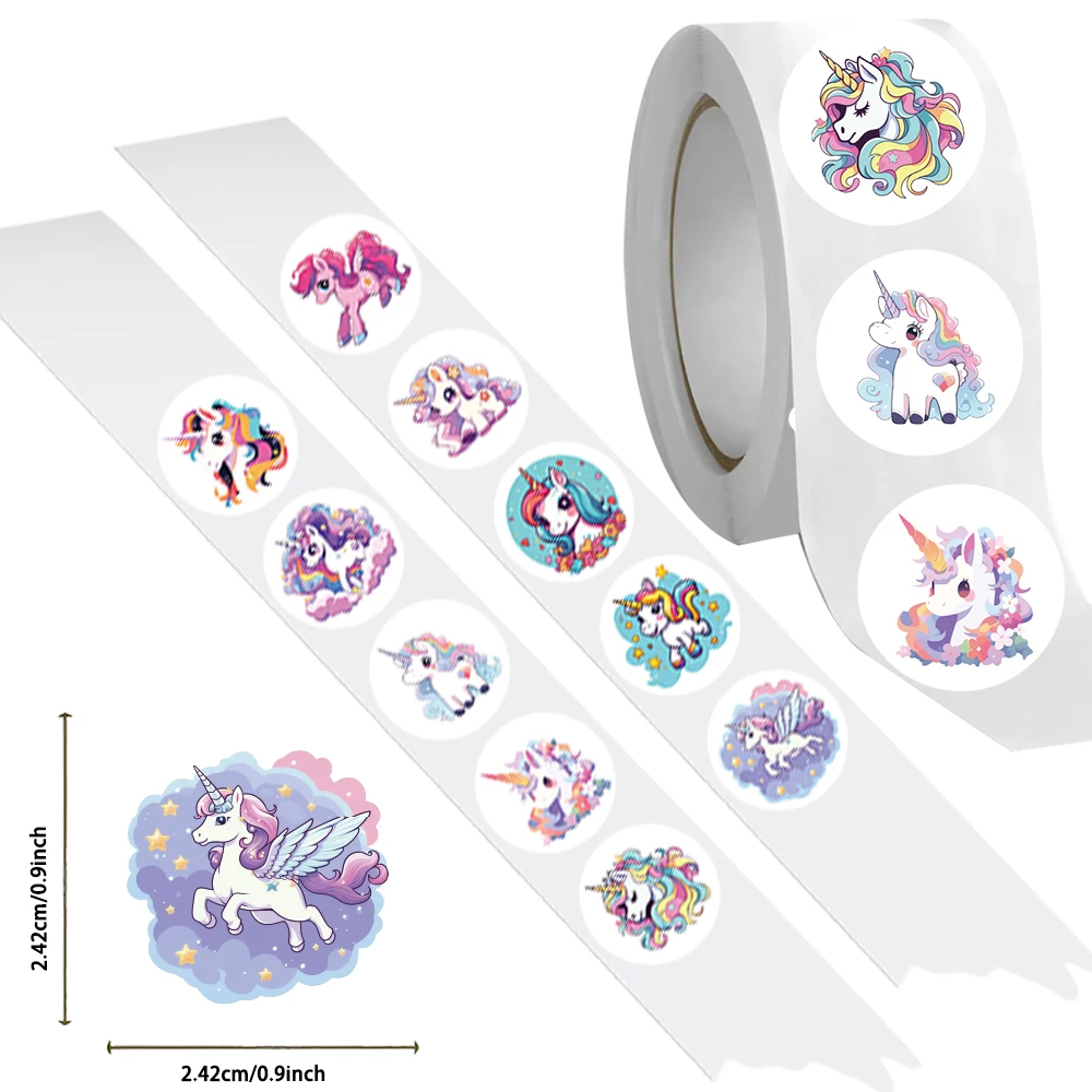 500 STKS Beloning Sticker Eenhoorn Dier Leuk Patroon Dieren Cartoon Stickers School Leraar Levert Leuke WaterproofSticker