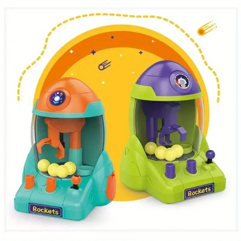 

Mini Ball Catching Machine Rocket Ball Claw Cartoon Bean Picking Game Puzzle Children's Boy Toys Gift