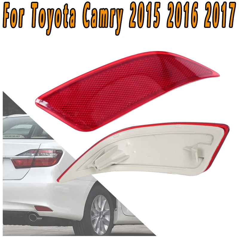 For Toyota Camry 2015 2016 2017 Car Rear Bumper Light Rear Bumper Sticker Rear Fog Light Reflector Accessories