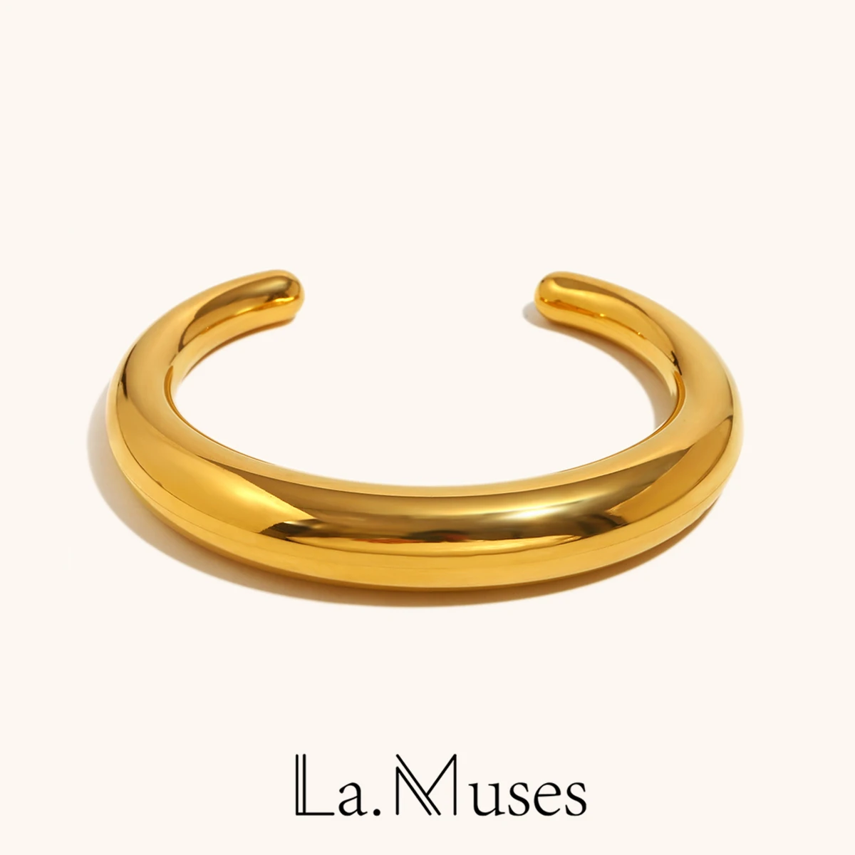 

Ла. Женский браслет Muses Pointed Hollow из нержавеющей стали с PVD-покрытием, модный минималистичный ювелирный подарок