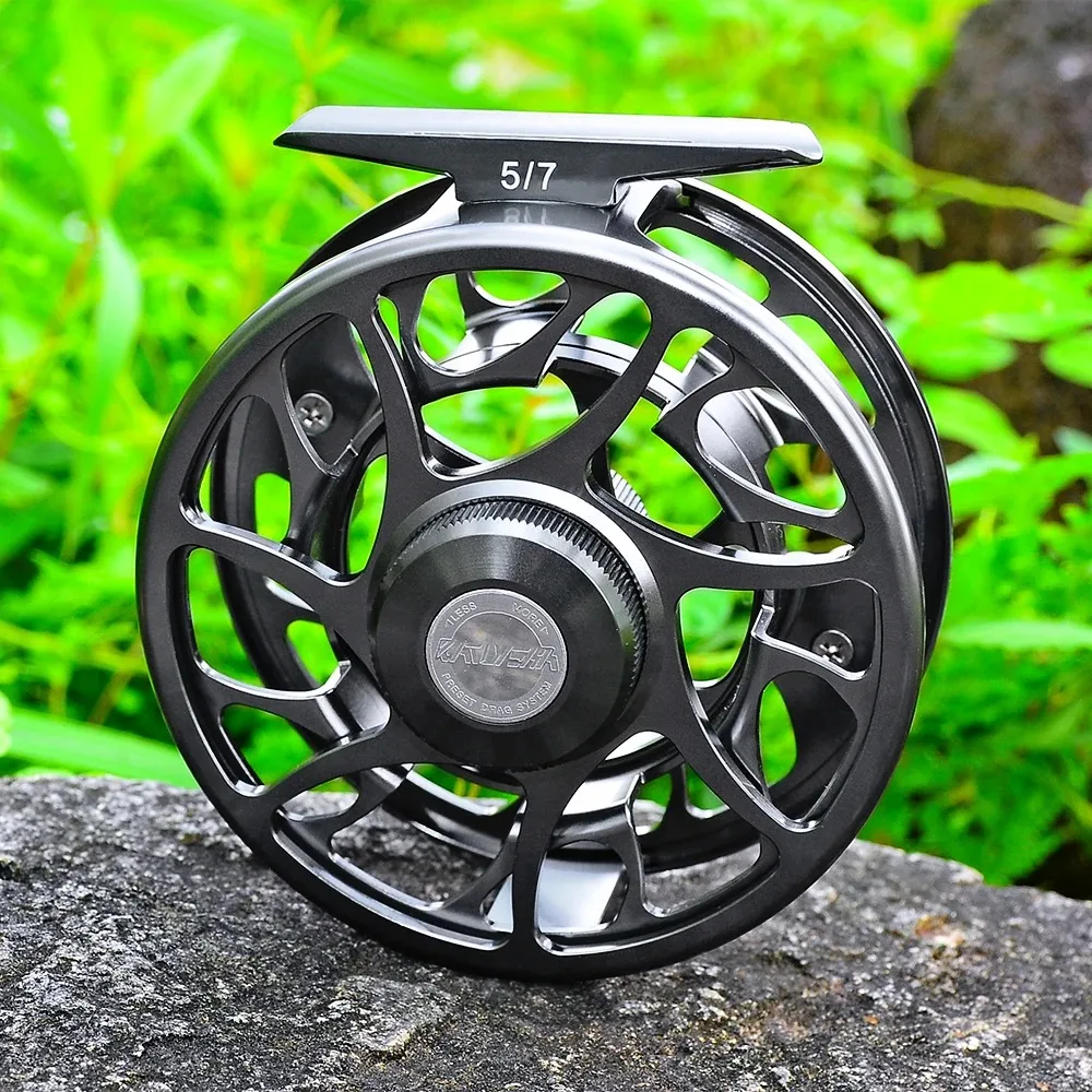 Fly Fishing Wheel 5/7 7/9 9/10 WT Fly Fishing Reel 3+1 BB CNC Machine Cut Large Arbor Die Casting Top Aluminum Large Fly Reels