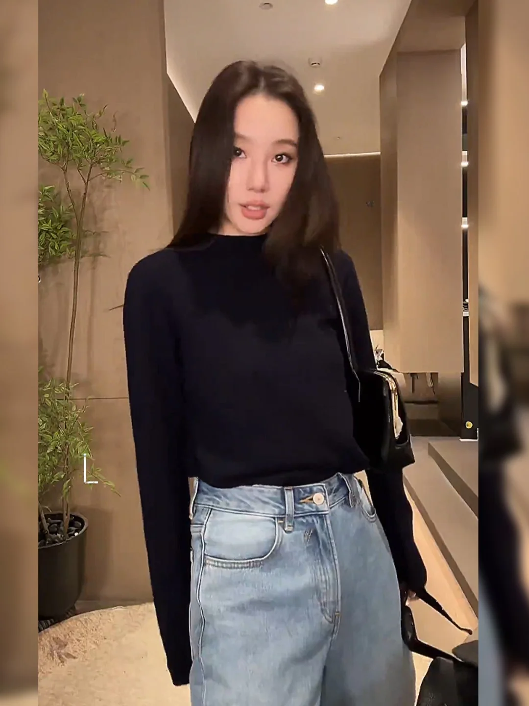 

LiHuiEr Роскошный шерстяной вязаный свитер с круглым вырезом и длинными рукавами, женский повседневный комфортный зимний топ из 100% чистой шерсти, модный