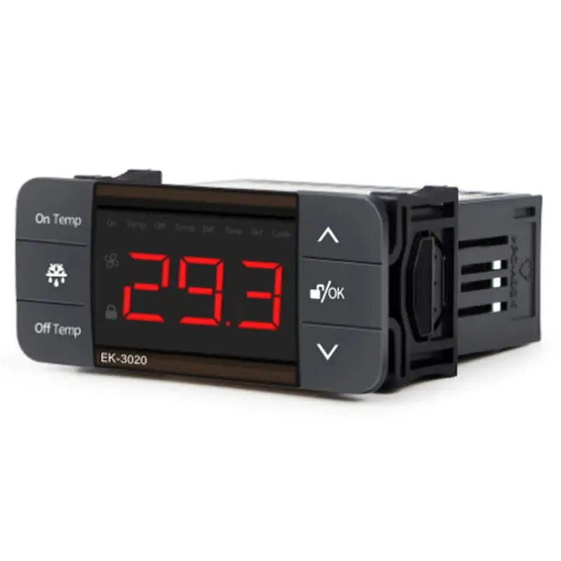AS63-Digital Temperature Controller 220V Cool Heat Switch Refrigerator Refrigeration Defrost Thermostat Sensor(EK-3020) Durable