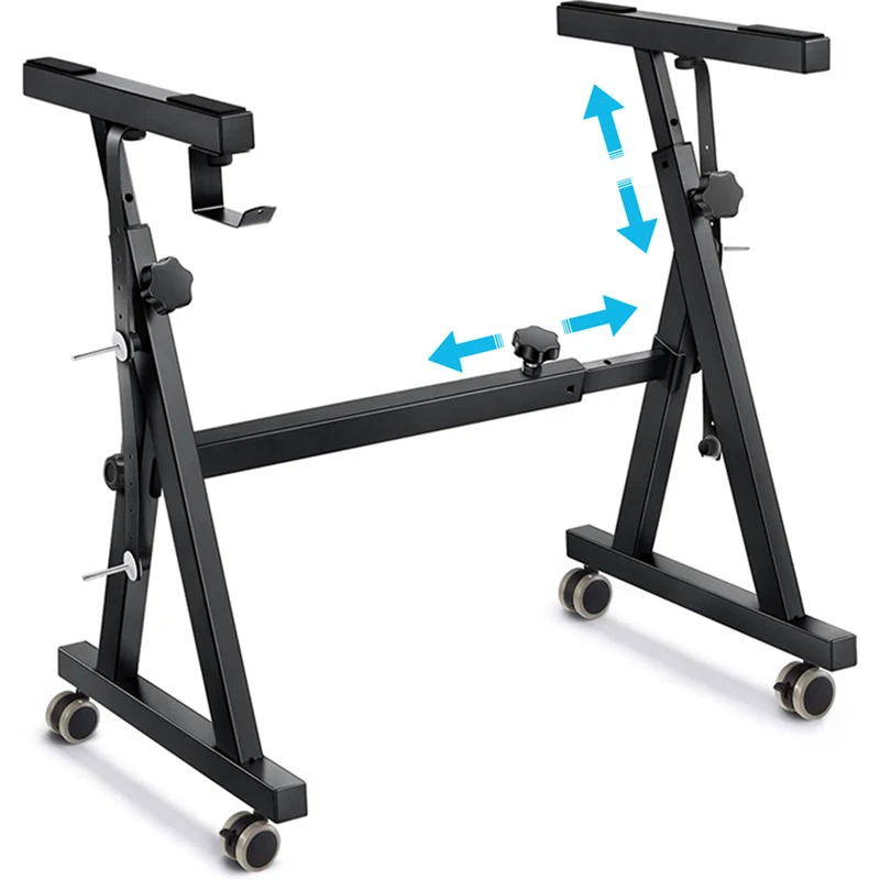 

Z-Type Heavy Duty Piano Double Table Adjustable Removable Digital Electronic Musical Instrument Stand Keyboard