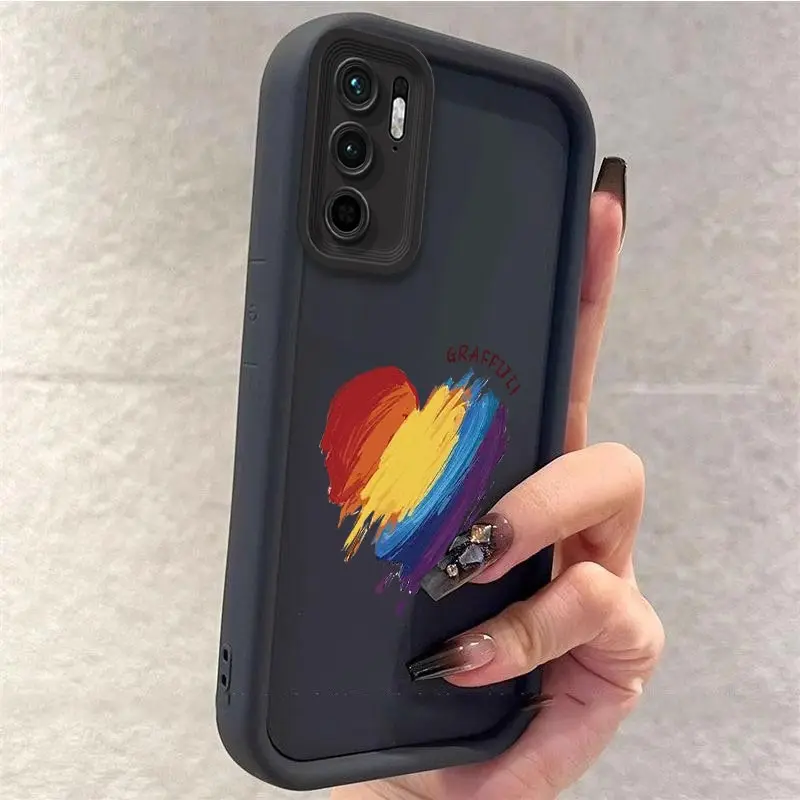 Note10 Graffitl Love Phone Case For Redmi Note 11 11S 10S 10T 10Pro 9 T 9S 9Pro 9Pro 8 8Pro 7 7Pro 7S Shockproof Soft Cover