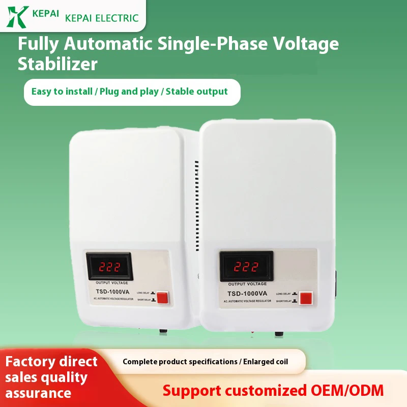 1000W 2000W 3000W Wall-mounted Voltage Stabilizer LCD Display 220V Single Phase Servo Motor Voltage Regulator Kitchen Equipment