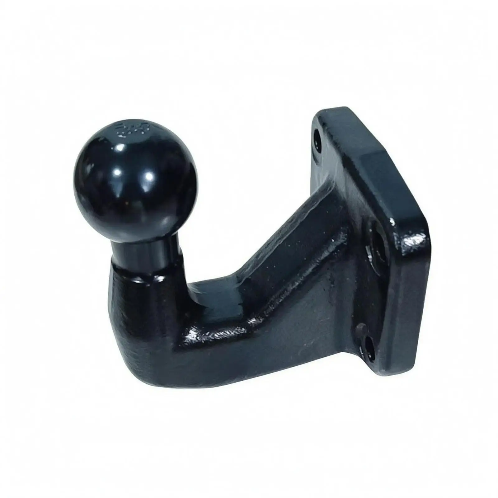 Black Tow Hitch Ball 50mm Trailer Coupler Mount Plate for Vehicle Towing Hook