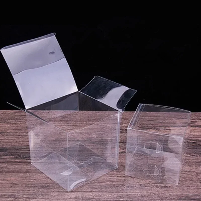

50Pcs PVC Clear Transparent Candy Gift Box Birthday Wedding Favor Event Sweet Candy Chocolate Candy Boxes