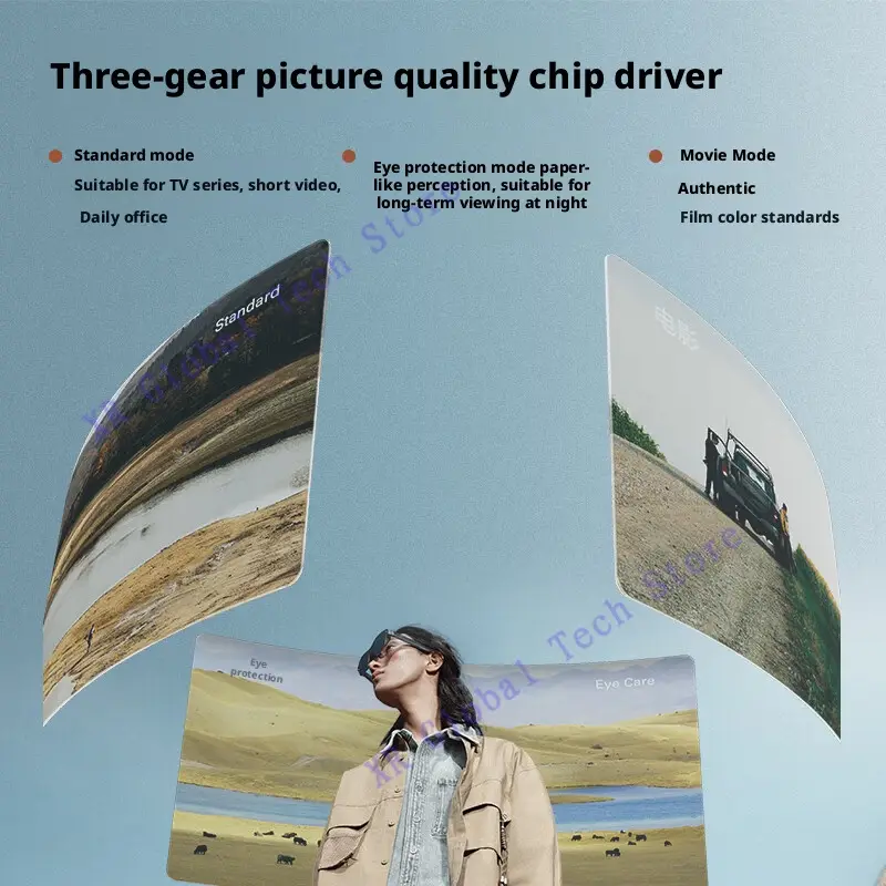نظارات RayNeo Air 4 Pro الذكية للواقع المعزز، تدعم HDR10، 3840 هرتز، 4 مكبرات صوت، 1200 شمعة، شاشة Micro-OLED مزدوجة الطبقات، أوضح - 4