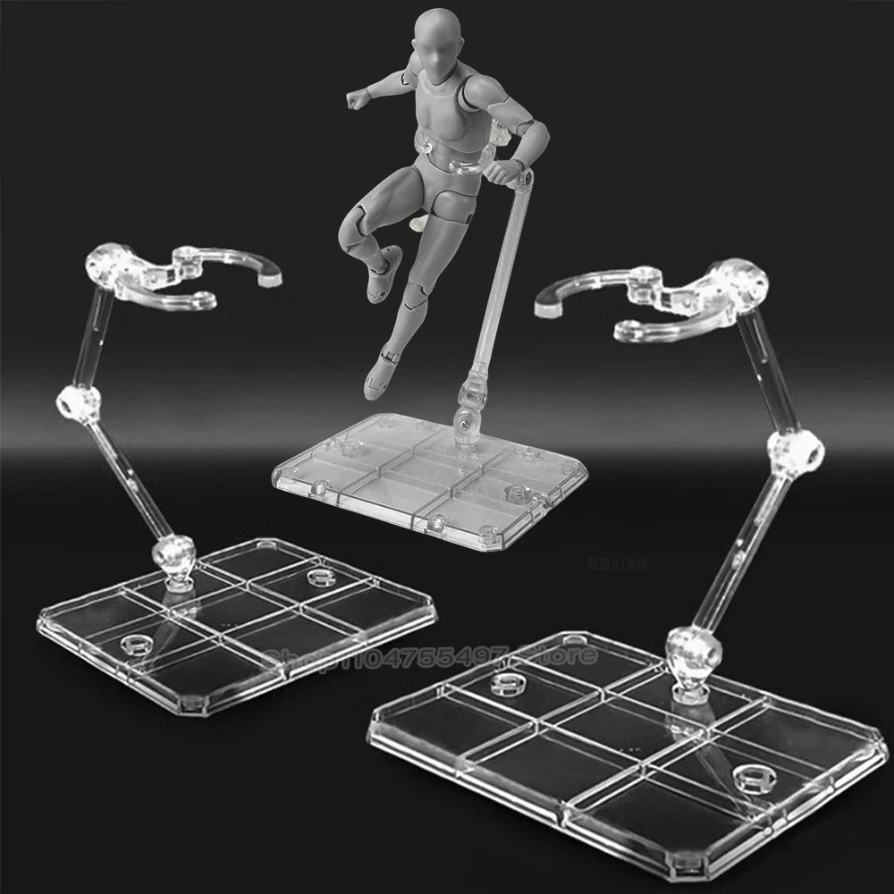 Acrylic Action Figure Stand Clear Assembly Action Figures Display Standing Holder Base Doll Toy Model Support Stands Accessories