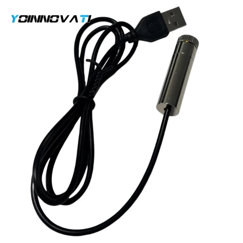 1pcs 520NM 20mW green light 12mm laser head USB connector green laser module 5V laser head straight line cross line dot shape