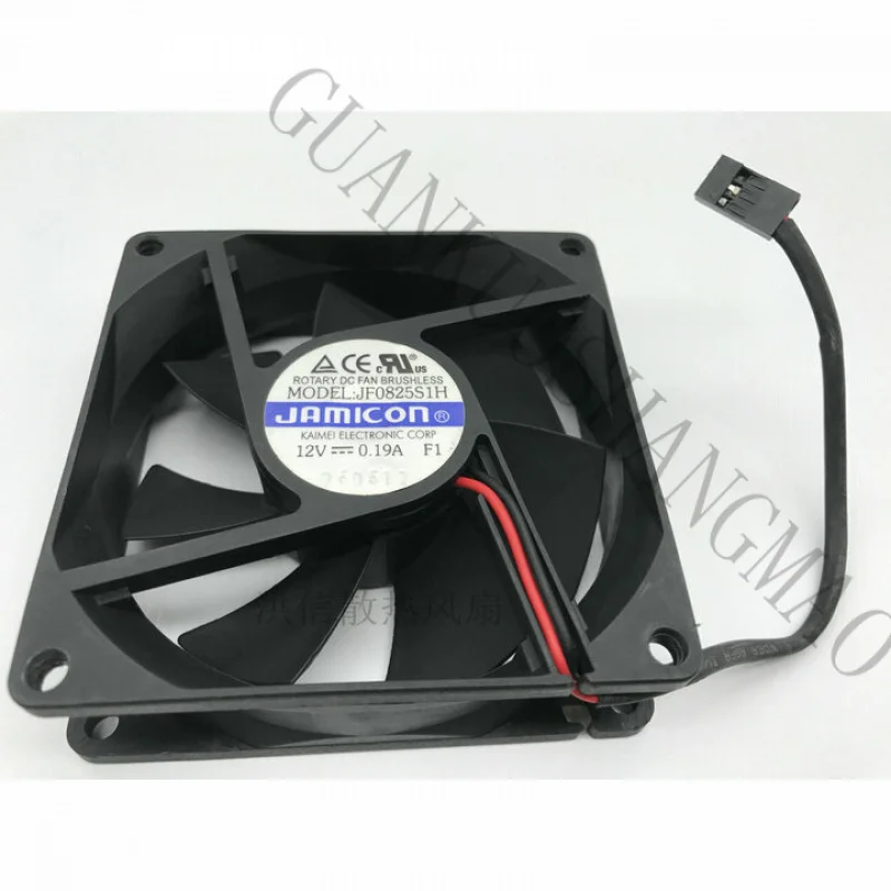 HJY  1 PCS   JAMICON  Fan JF0825S1H  DC12V  0.19A  8025  8CM 2 wire 3 pin cooling fan