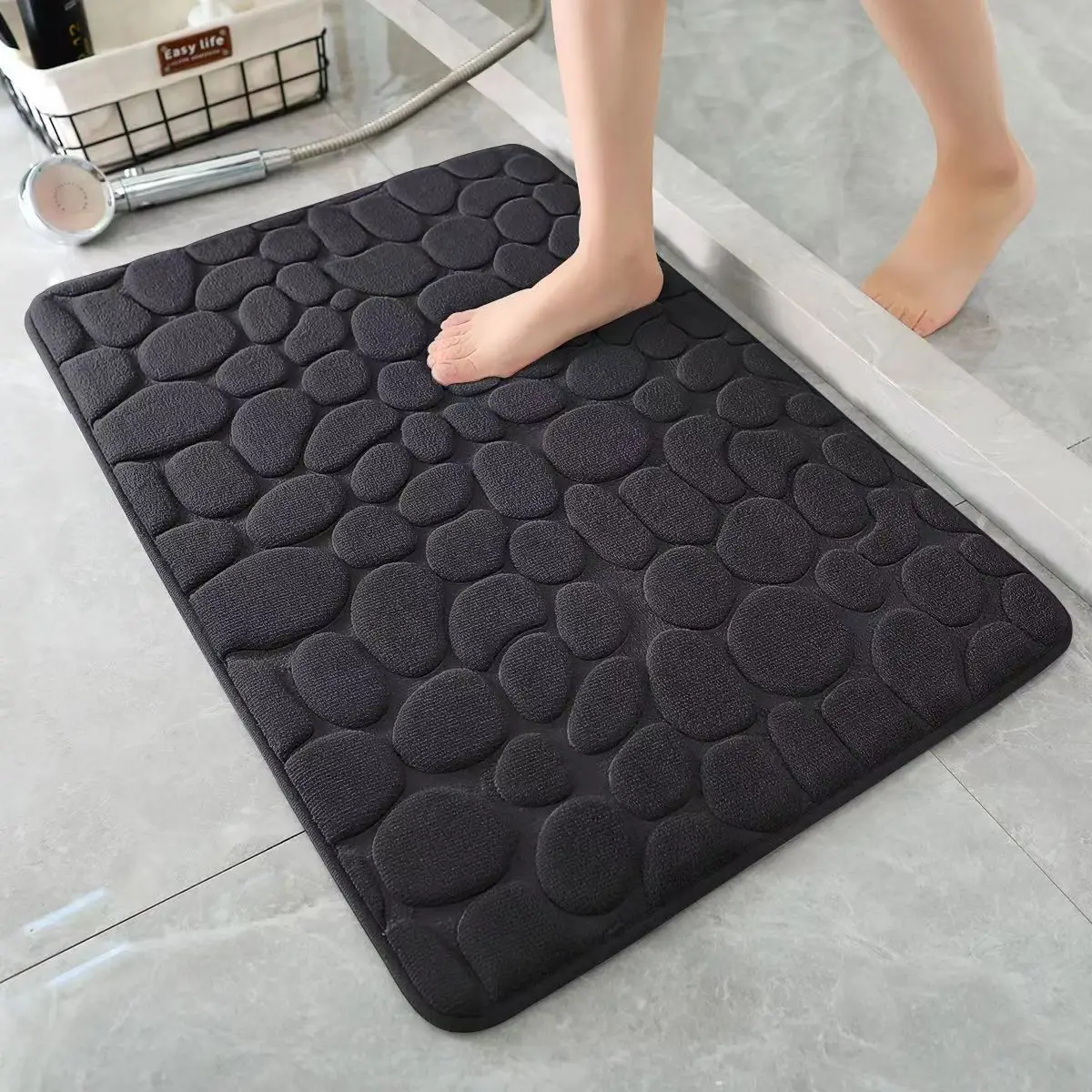 3d Antislip Badmat Badmatten Absorberend Deurmat Tapijt Geplaveide Deur Met Reliëf Vloermatten Machine Wasbaar Sneldrogend