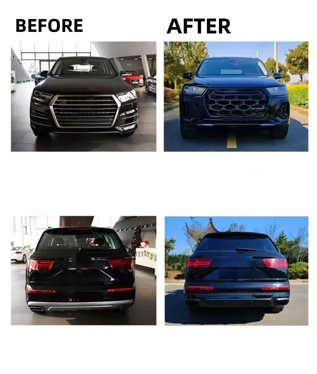 

STLF Car Body System Modified for Audis Q7 2016-2018 Upgrade to 2024 Q7 with the PP Front Bumper Rear Lip ABS Grille