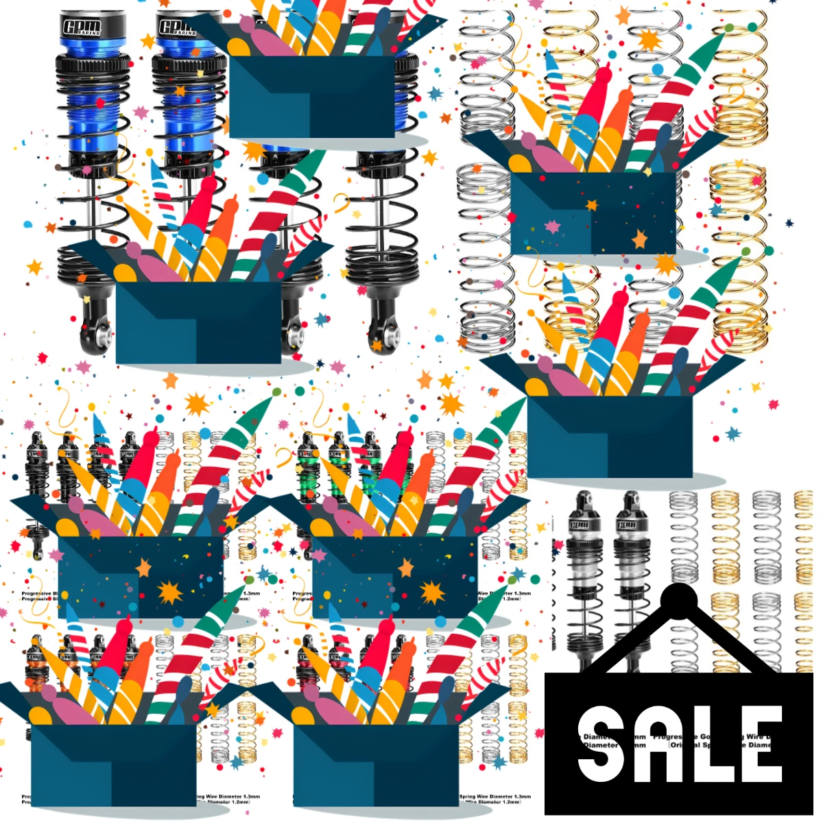 

Амортизаторы GPM Alloy F&R с регулировкой прогрессивности, 87 мм, для TRAXXAS Mini Maxx / Mini XRT