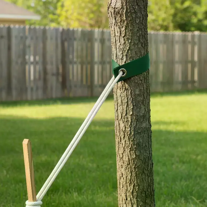 5/10Pcs Wear Resistant Nylon Tree Support Straps With Reinforced Metal Grommets For Gardening Tree Stabilization Staking