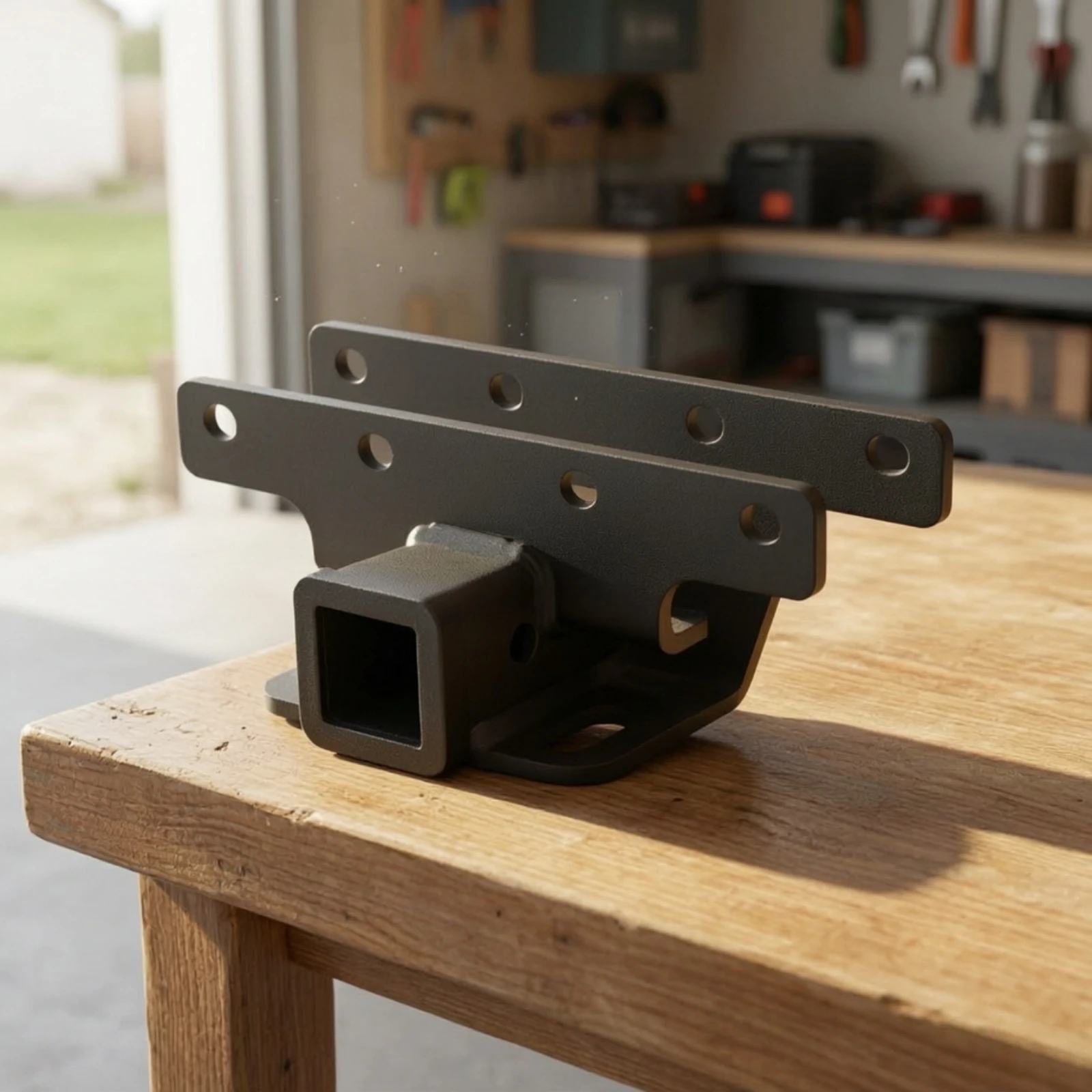 Jeep JK Rear Trailer Hitch Receiver Bracket Long-Lasting Rear Receiver Hitch Towing Hardware Easy Installation High Load