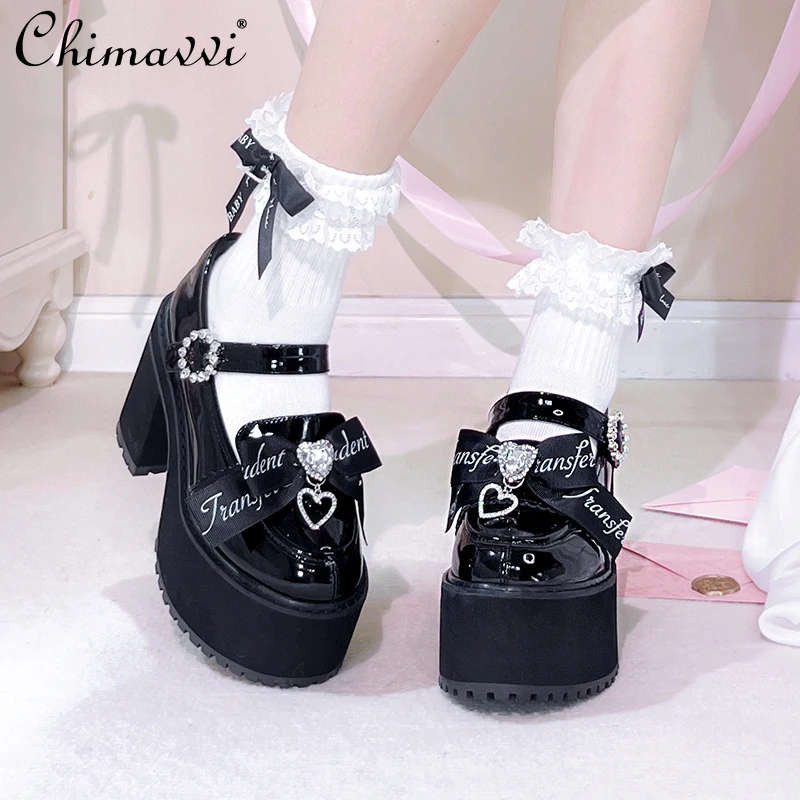 

Mine Platform Hot Girl Shoes Japanese Style Mass-Produced Asian Culture Platform Shoes Women's Sweet Lolita College High Heels