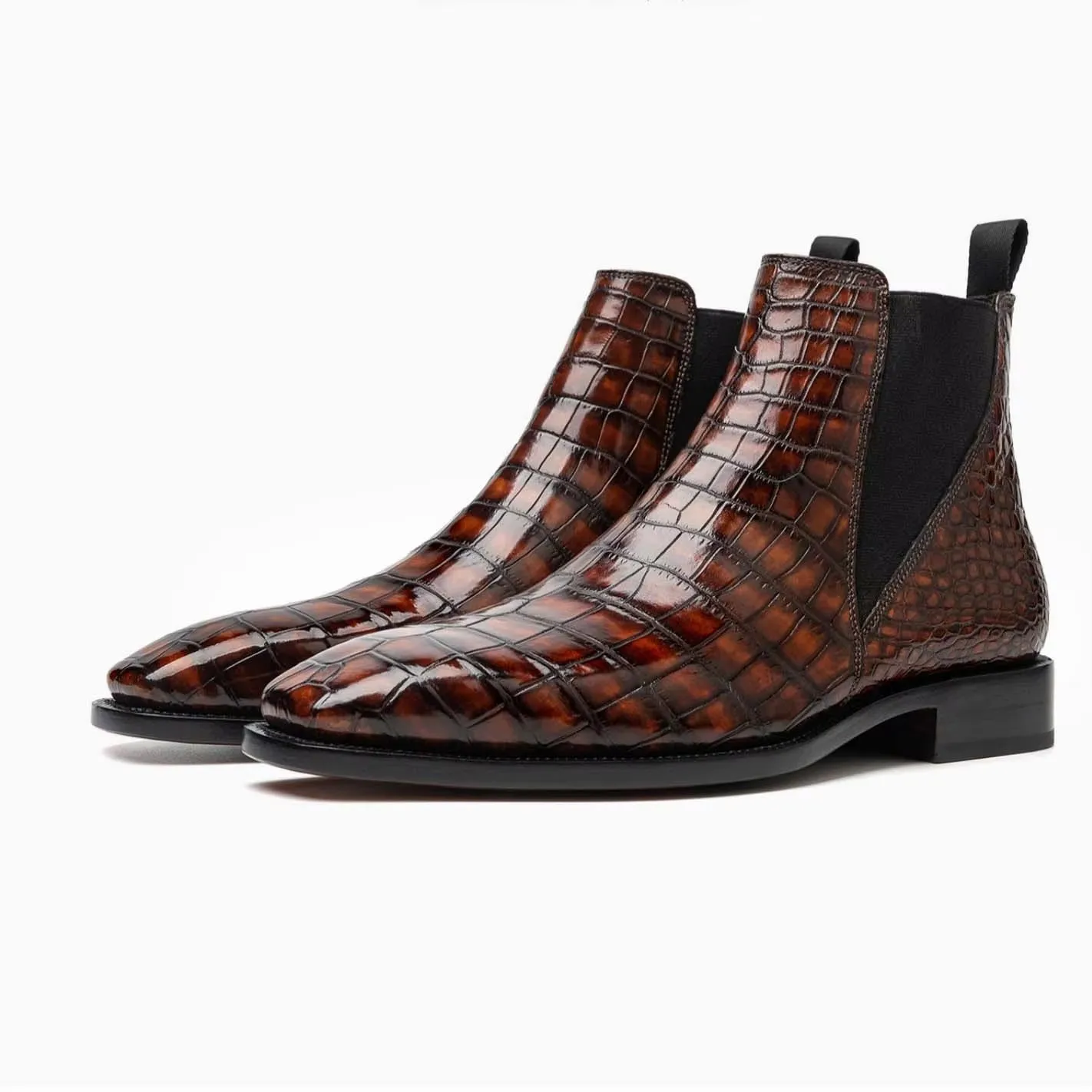 KEXIMA men crocodile shoes male boots brush color winter boots wedding