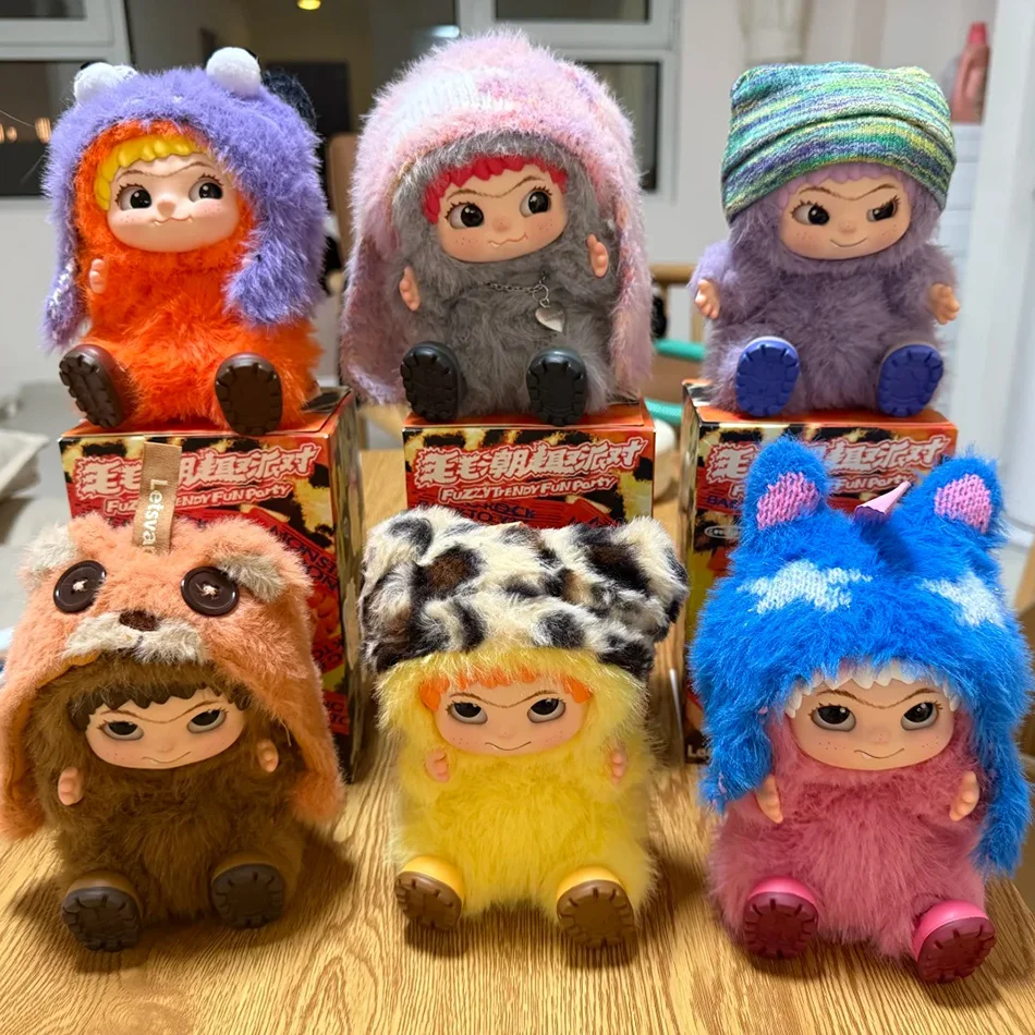 Authentiek nieuw product Wakuku Fury Party Series Blind Box Wokuku handgemaakte pluche pop cadeau voor meisjes Leuke handgemaakte meisjesgeschenken