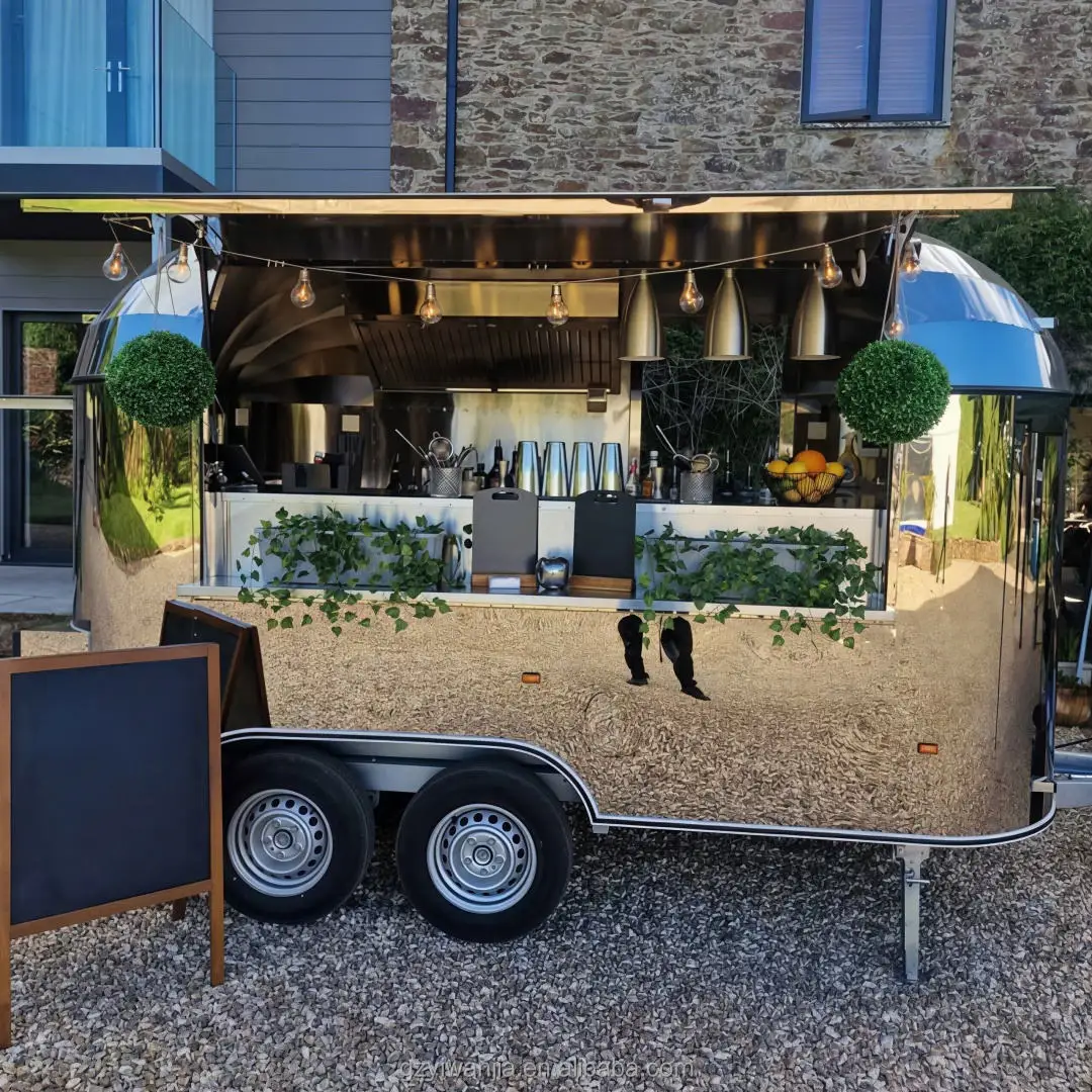 YWJ Custom Ice Cream & Pizza Fully Equipped Commercial Catering Mobile Food Truck Trailer for Sale