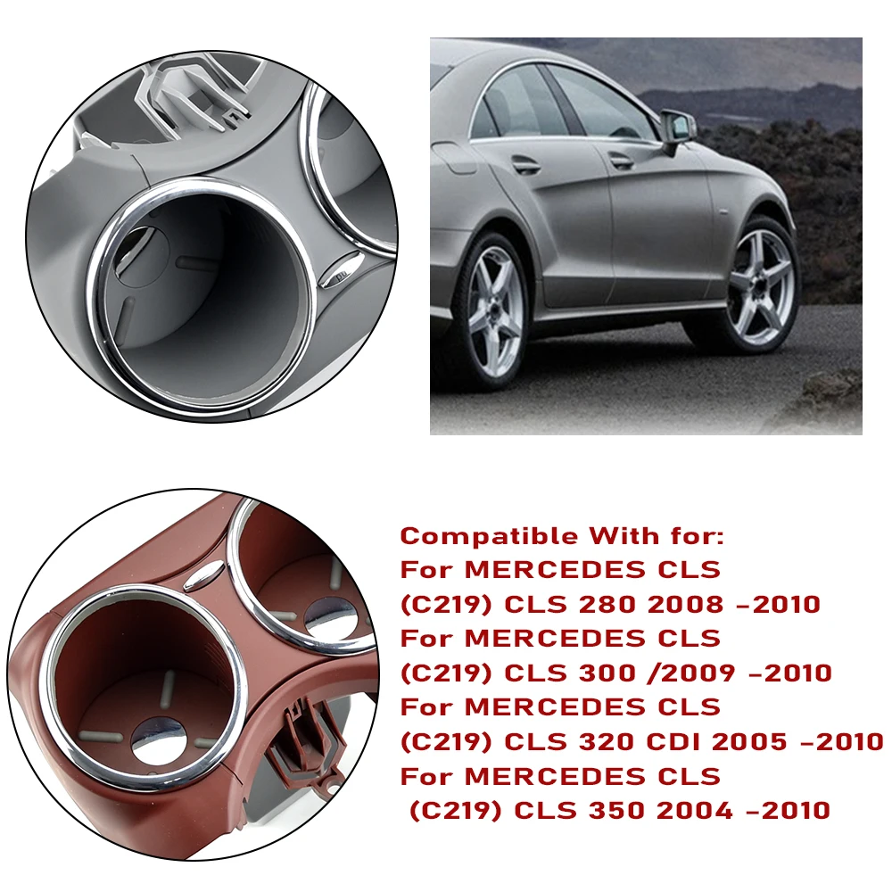 A2196800414 For Mercedes-Benz CLS C219 CLS 280 300 350 500 550 2006-2011 Cup Holder Drinks Bracket Dual Cup
