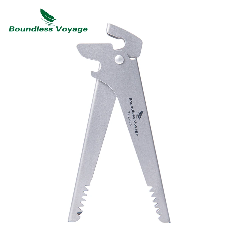 Boundless Voyage Titan-Clip Rutschfeste Zange Korrosionsbeständiger Klemmhalter für Outdoor-Camping Garten BBQ Kochen Ti1015T