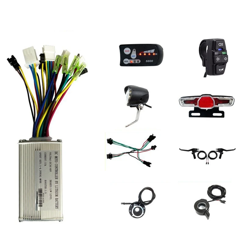 

36V48V Waterproof S800 LCD Display Panel Electric Bicycle Scooter Brushless 17A Brushless Controller Kit